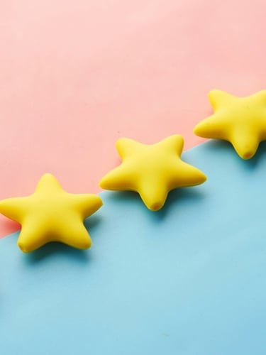 Yellow stars in a row